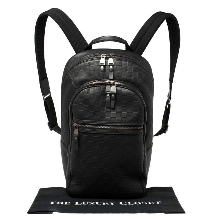 Pre Owned Louis Vuitton Black Damier Infini Leather Michael Backpack 