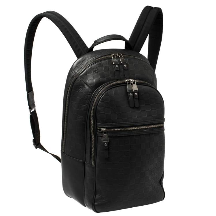 Pre Owned Louis Vuitton Black Damier Infini Leather Michael Backpack 