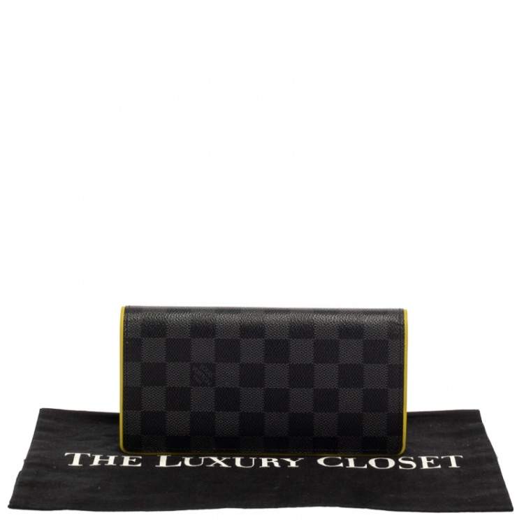 Pre Owned Louis Vuitton Damier Graphite Canvas Brazza Wallet