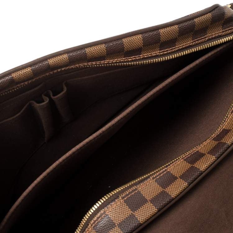 Pre Owned Louis Vuitton Damier Ebene Canvas Shelton MM Bag