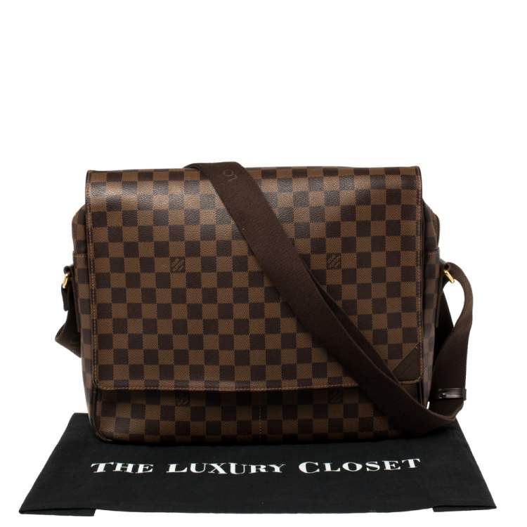 Pre Owned Louis Vuitton Damier Ebene Canvas Shelton MM Bag