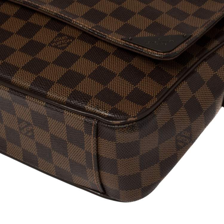 Pre Owned Louis Vuitton Damier Ebene Canvas Shelton MM Bag