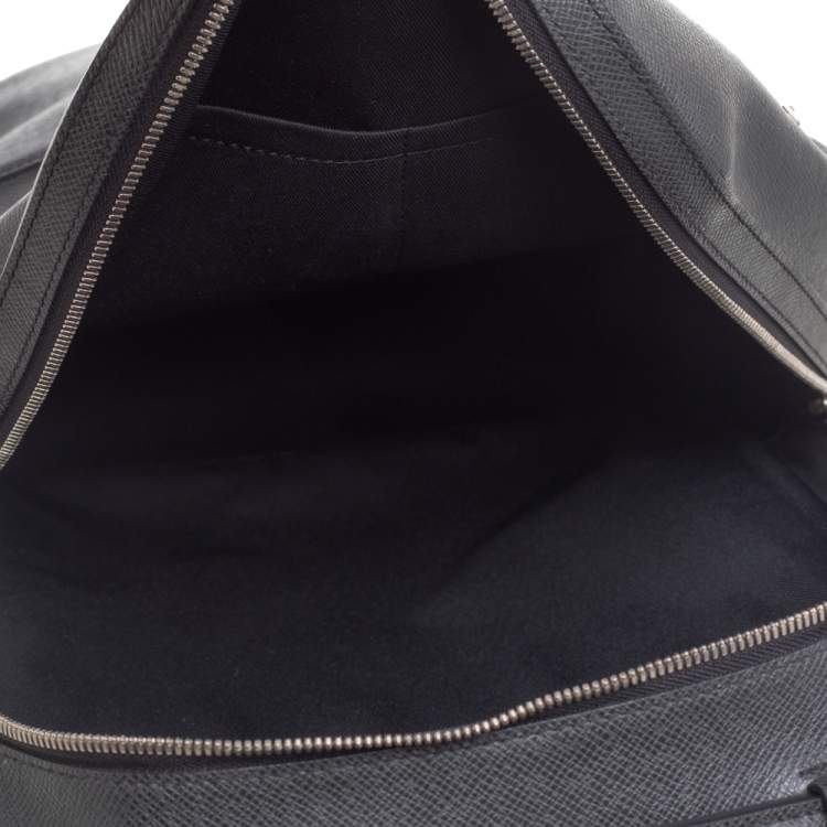 Pre Owned Louis Vuitton Black Taiga Lether Anton Backpack