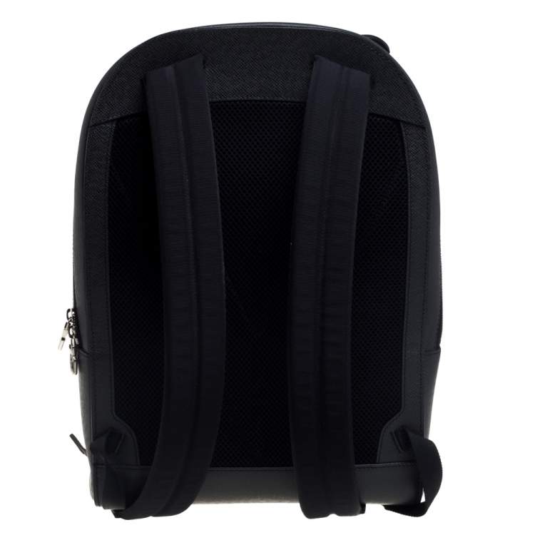 Pre Owned Louis Vuitton Black Taiga Lether Anton Backpack