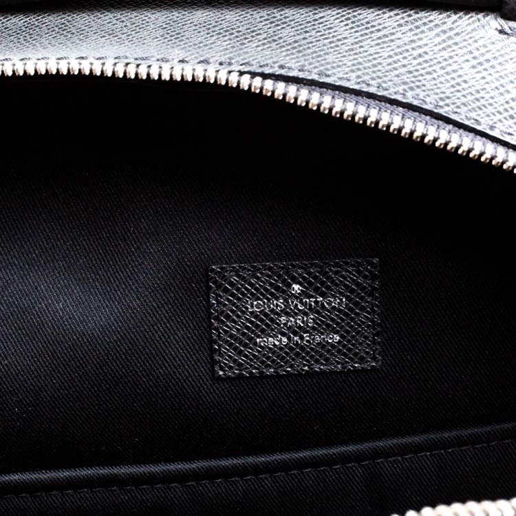 Pre Owned Louis Vuitton Black Taiga Lether Anton Backpack