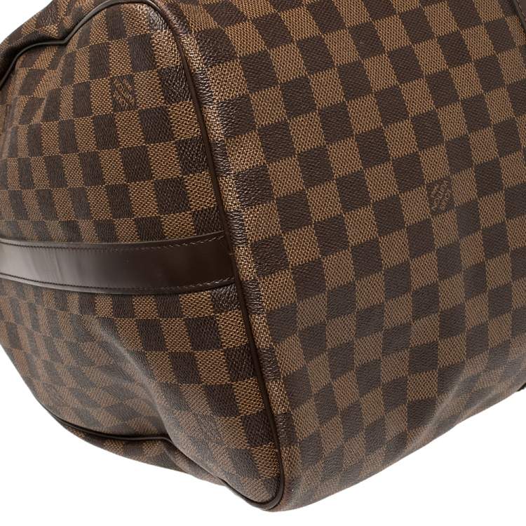 Pre Owned Louis Vuitton Damier Ebene Canvas Keepall Bandouliere 55