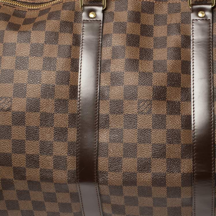Pre Owned Louis Vuitton Damier Ebene Canvas Keepall Bandouliere 55