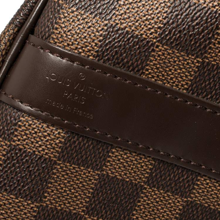 Pre Owned Louis Vuitton Damier Ebene Canvas Keepall Bandouliere 55