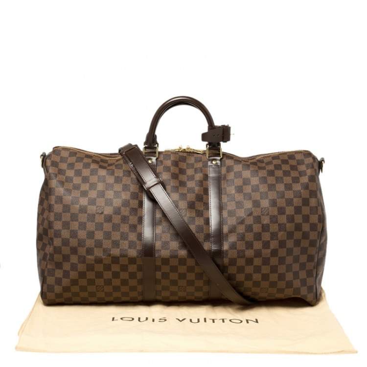 louis vuitton damier ebene keepall bandouliere 55