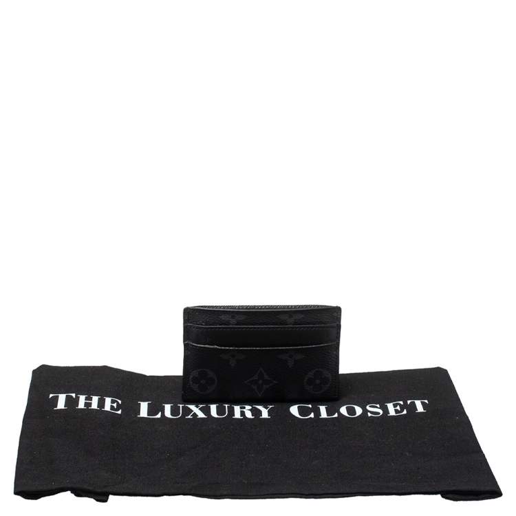 Pre Owned Louis Vuitton Monogram Eclipse Double Card Holder