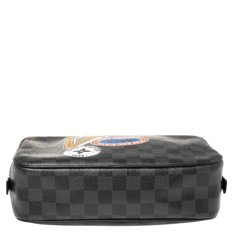 Pre Owned Louis Vuitton Damier Graphite Canvas LV League Toilet Pouch GM