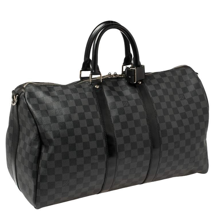 Pre Owned Louis Vuitton Damier Graphite Canvas Keepall Bandouliere 45