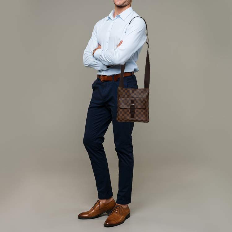 Louis Vuitton damier ebene canvas Broadway Men's bag, Luxury, Bags
