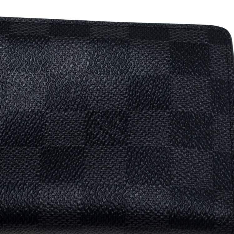 Pre Owned Louis Vuitton Damier Graphite Canvas Brazza Wallet