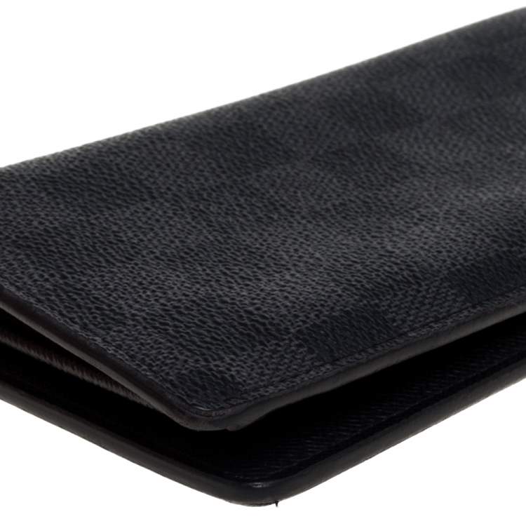 Pre Owned Louis Vuitton Damier Graphite Canvas Brazza Wallet