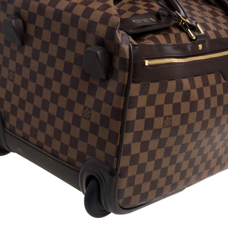 Pre Owned Louis Vuitton Damier Ebene Coated Canvas Eole Rolling Luggage 50 cm