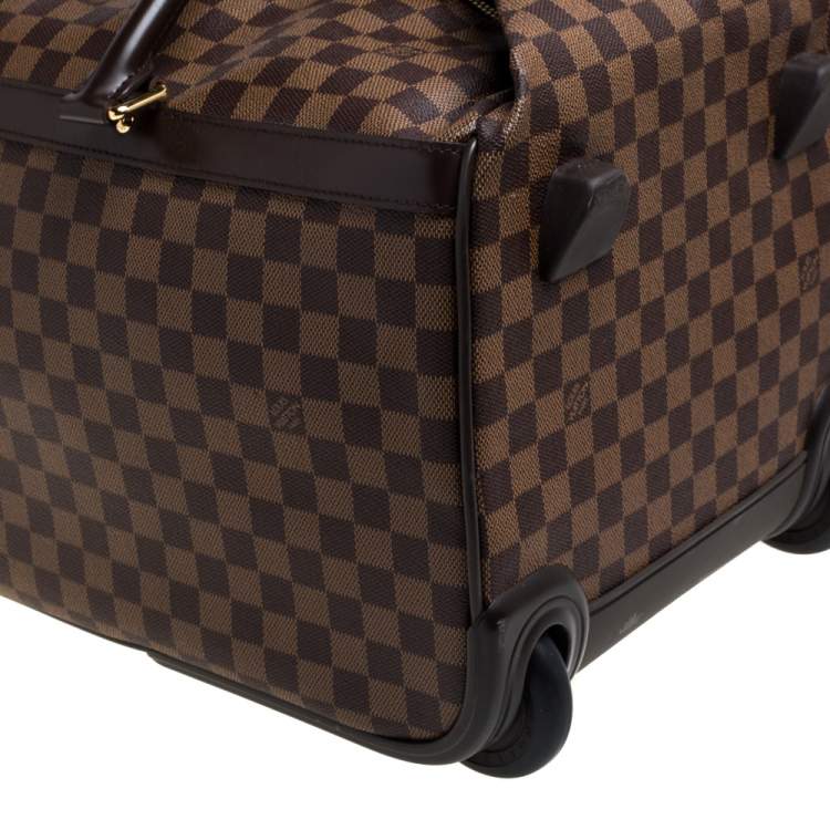 Pre Owned Louis Vuitton Damier Ebene Coated Canvas Eole Rolling Luggage 50 cm