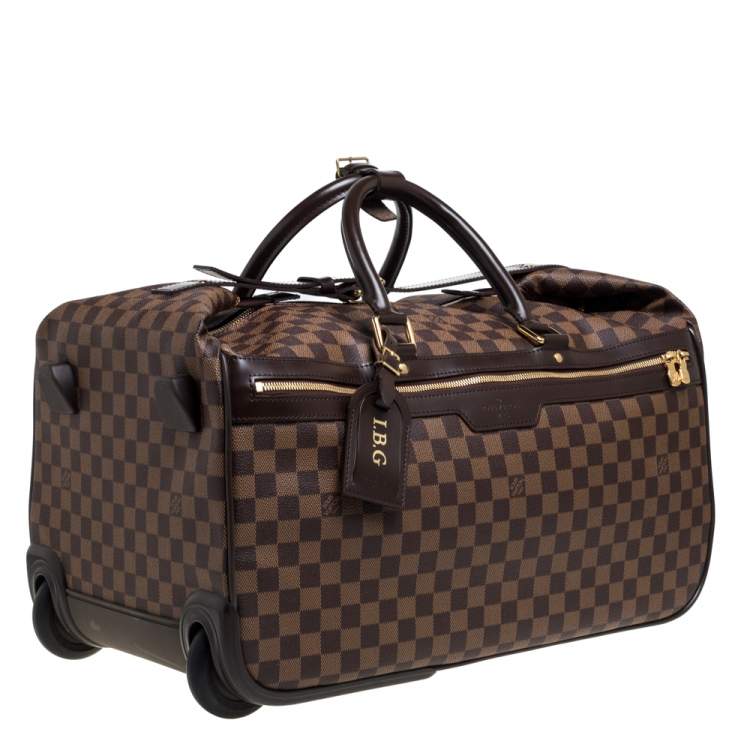 Pre Owned Louis Vuitton Damier Ebene Coated Canvas Eole Rolling Luggage 50 cm