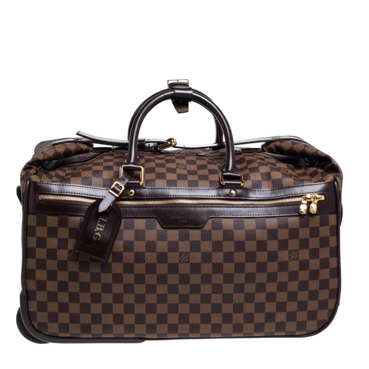 Pre Owned Louis Vuitton Damier Ebene Coated Canvas Eole Rolling Luggage 50 cm