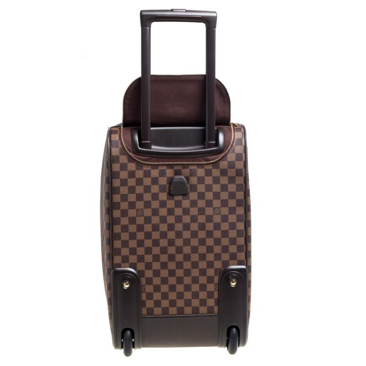 Pre Owned Louis Vuitton Damier Ebene Coated Canvas Eole Rolling Luggage 50 cm