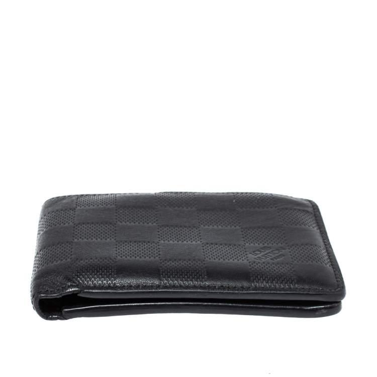 Pre Owned Louis Vuitton Black Damier Infini Leather Multiple Wallet