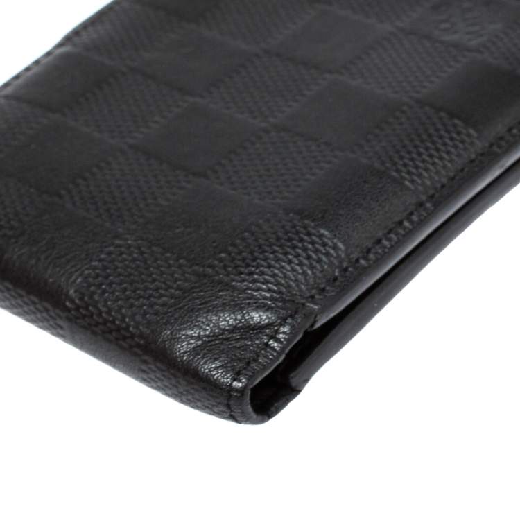 Pre Owned Louis Vuitton Black Damier Infini Leather Multiple Wallet