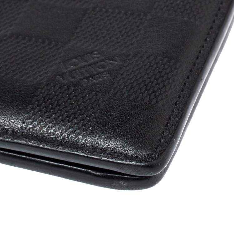 Pre Owned Louis Vuitton Black Damier Infini Leather Multiple Wallet
