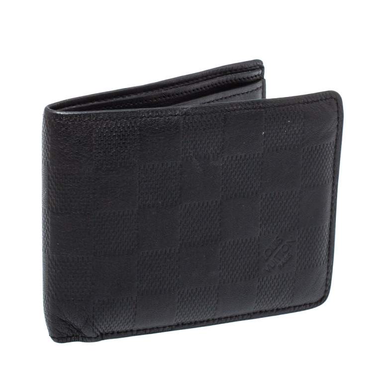 Pre Owned Louis Vuitton Black Damier Infini Leather Multiple Wallet