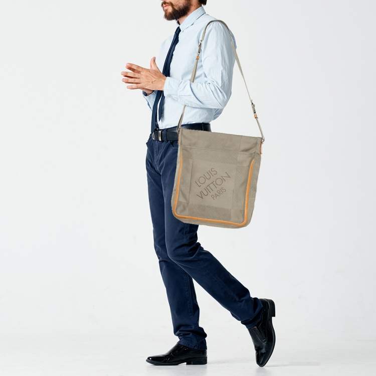 Louis Vuitton Sand Damier Geant Canvas Vertical Messenger Bag