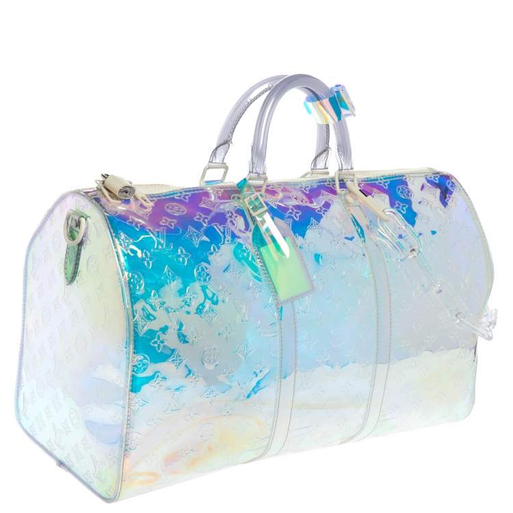 Pre Owned Louis Vuitton Monogram Prism Keepall Bandouliere 50 Bag