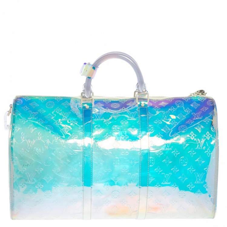 Pre Owned Louis Vuitton Monogram Prism Keepall Bandouliere 50 Bag