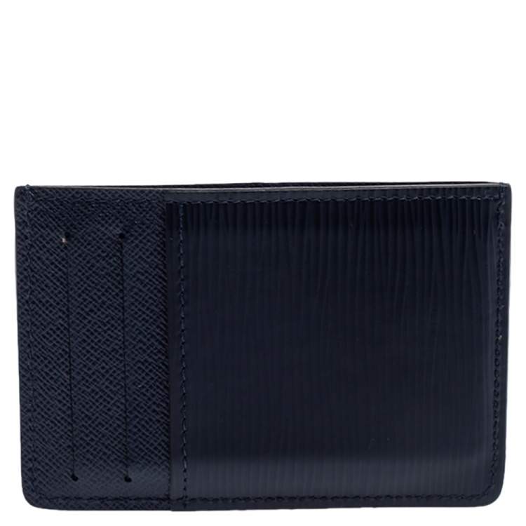 Pre Owned Louis Vuitton Blue Marine Epi Leather Neo Porte Cartes Card Holder