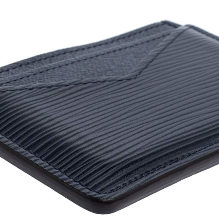 Pre Owned Louis Vuitton Blue Marine Epi Leather Neo Porte Cartes Card Holder
