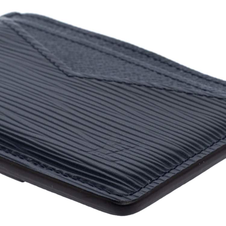 Pre Owned Louis Vuitton Blue Marine Epi Leather Neo Porte Cartes Card Holder