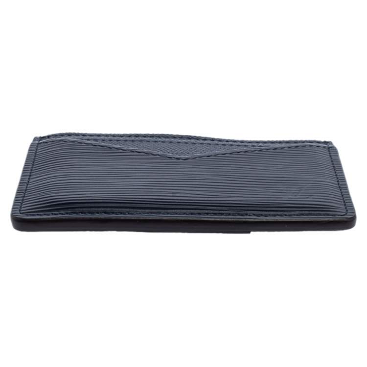 Pre Owned Louis Vuitton Blue Marine Epi Leather Neo Porte Cartes Card Holder