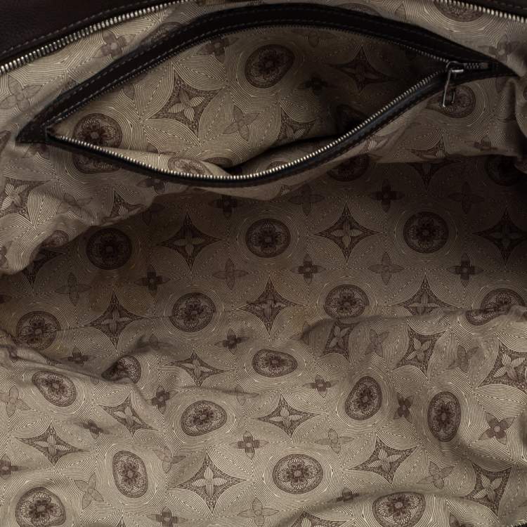 Pre Owned Louis Vuitton Marron Fonce Siwa Leather Soft Briefcase
