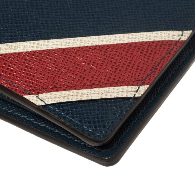 Pre Owned Louis Vuitton Bleu Marine Taiga Leather Brazza Wallet