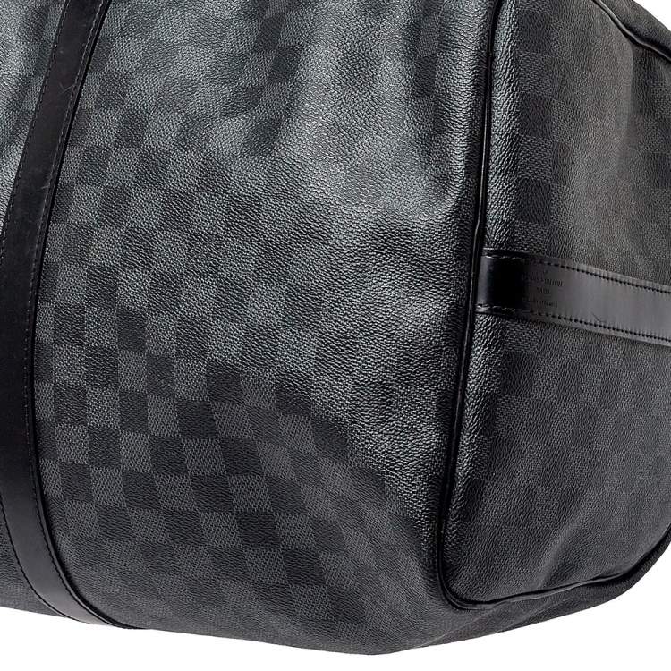 Pre Owned Louis Vuitton Damier Graphite Canvas Keepall Bandouliere 55 Bag