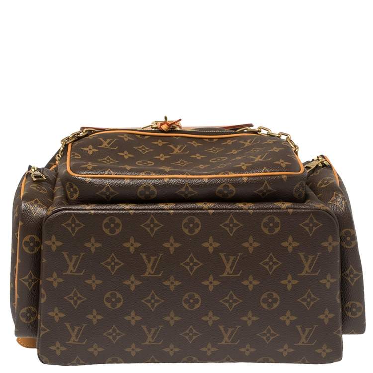 Pre Owned Louis Vuitton Monogram Canvas Trio Backpack