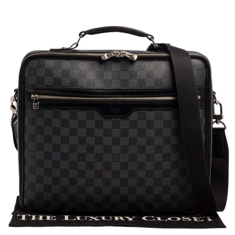 Pre Owned Louis Vuitton Damier Graphite Canvas Steeve Briefcase Bag