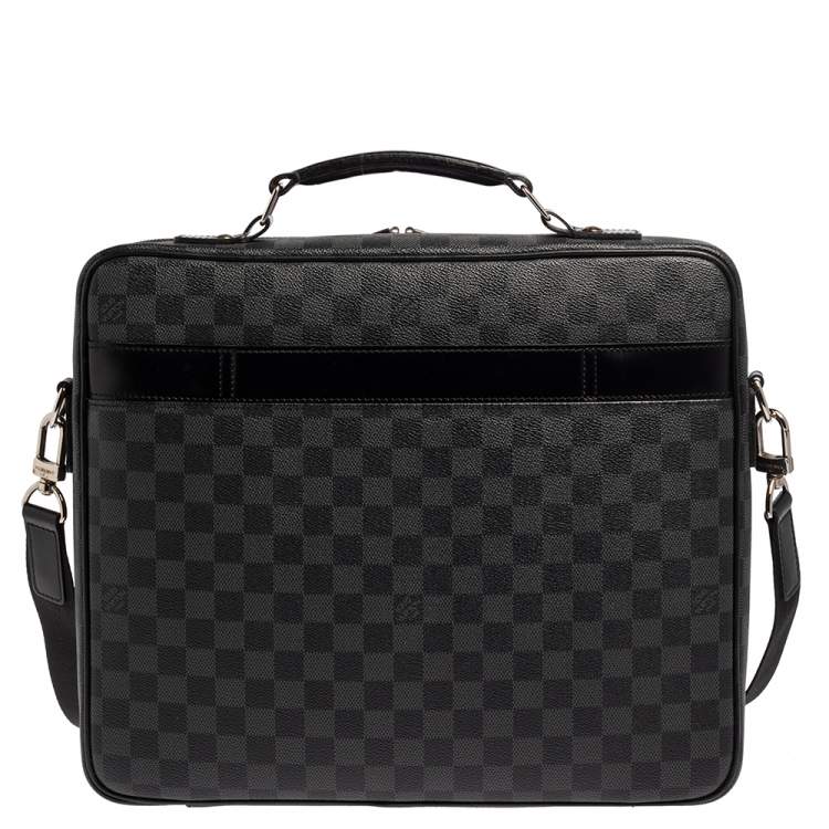 Pre Owned Louis Vuitton Damier Graphite Canvas Steeve Briefcase Bag