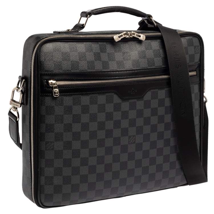 Pre Owned Louis Vuitton Damier Graphite Canvas Steeve Briefcase Bag