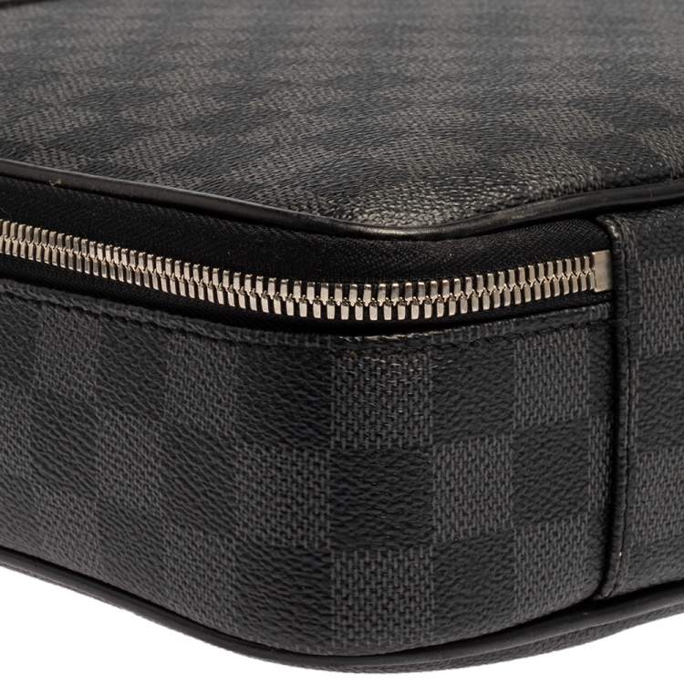 Pre Owned Louis Vuitton Damier Graphite Canvas Steeve Briefcase Bag