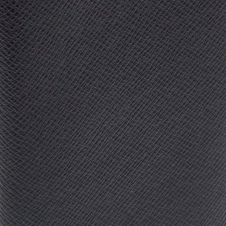 Pre Owned Louis Vuitton Black Taiga Leather Long Wallet
