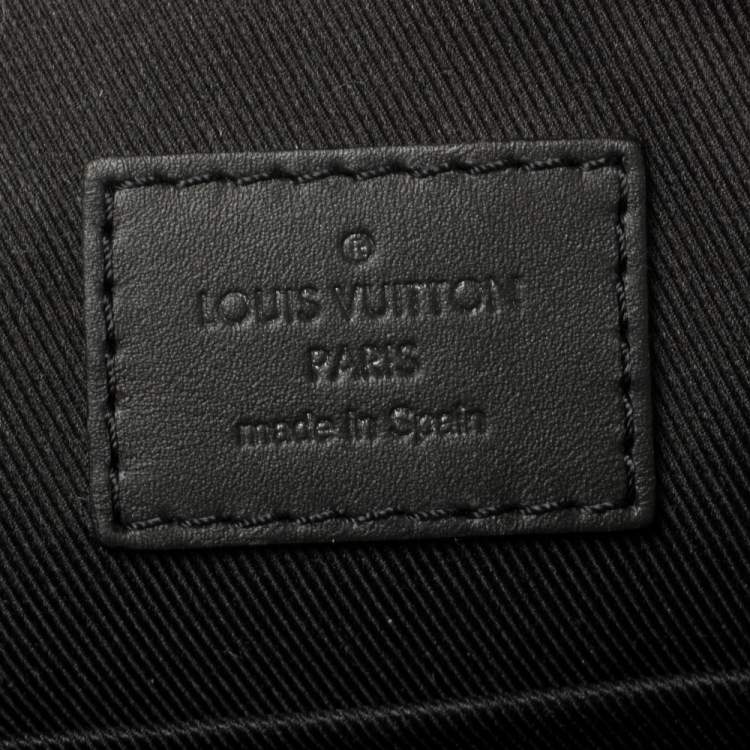 Pre Owned Louis Vuitton Black Damier Leather Infini Discovery BB Messenger Bag