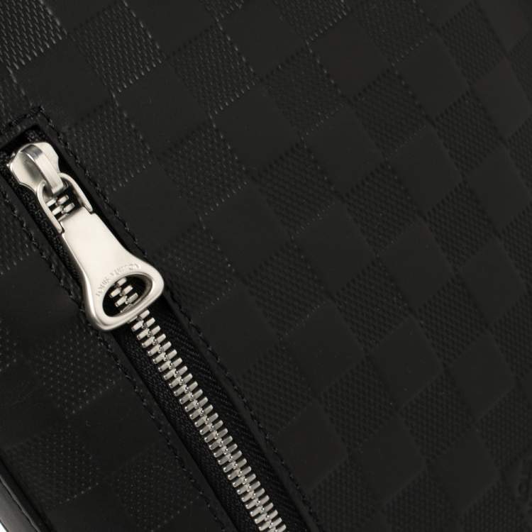 Pre Owned Louis Vuitton Black Damier Leather Infini Discovery BB Messenger Bag