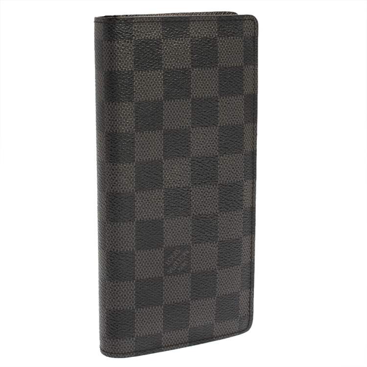 Pre Owned Louis Vuitton Damier Graphite Canvas Brazza Wallet