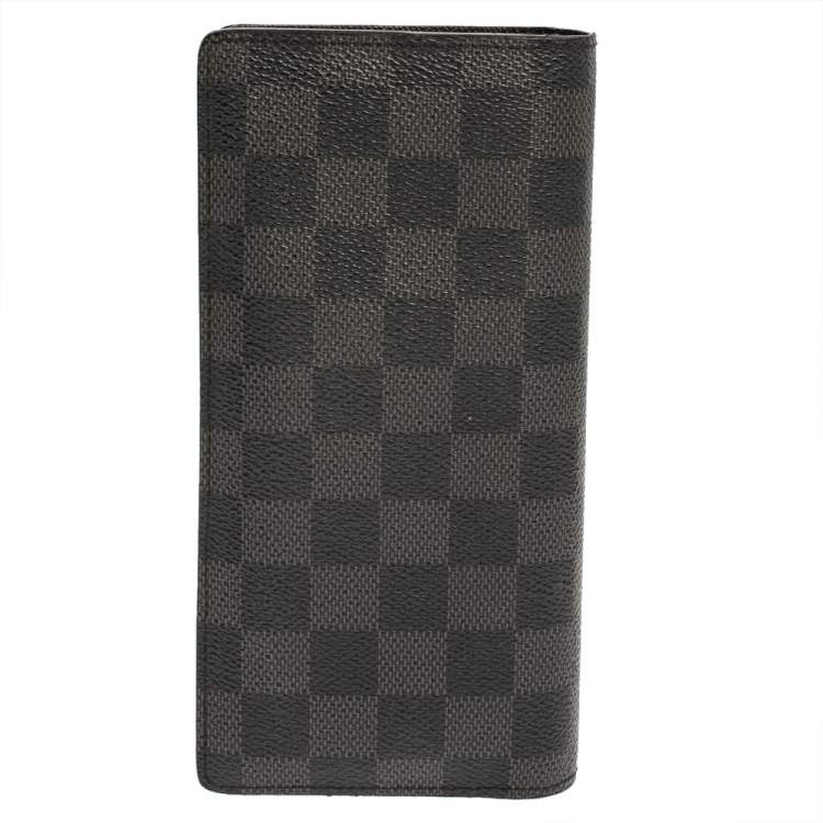Pre Owned Louis Vuitton Damier Graphite Canvas Brazza Wallet