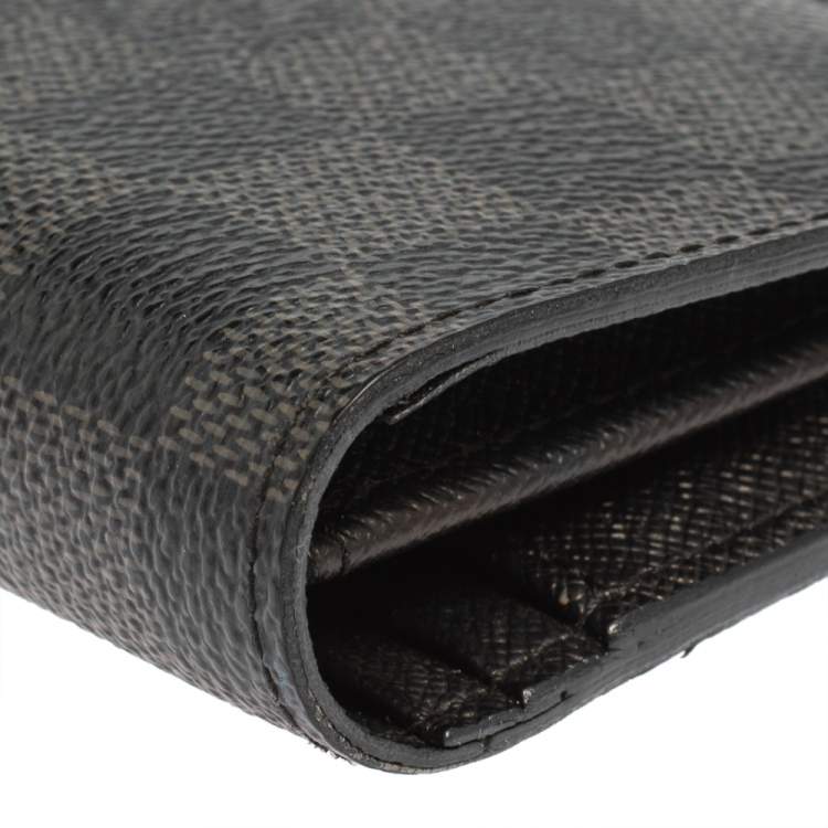 Pre Owned Louis Vuitton Damier Graphite Canvas Brazza Wallet