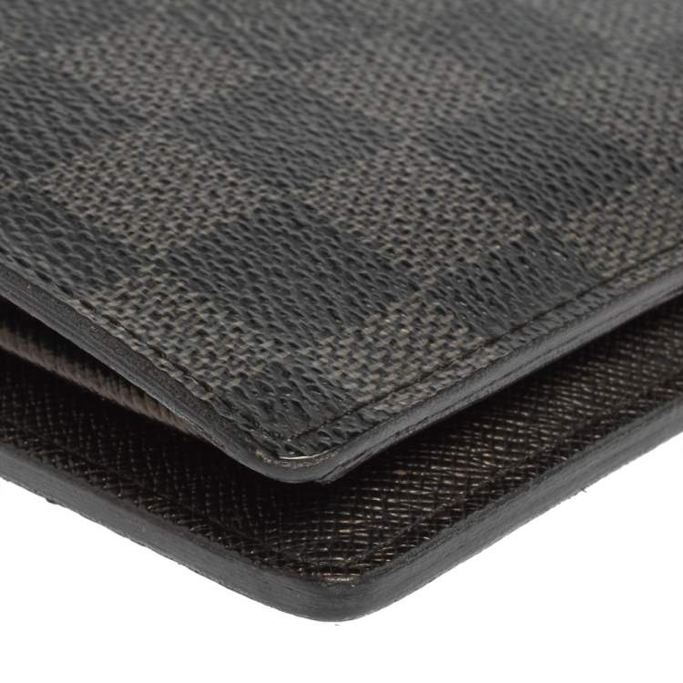 Pre Owned Louis Vuitton Damier Graphite Canvas Brazza Wallet